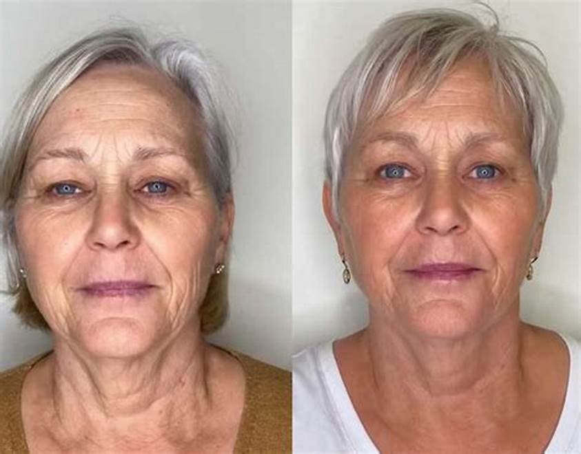 Before and after skin comparison — individual results vary